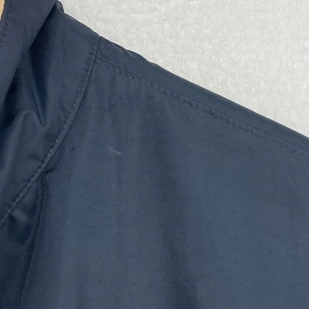 SPERRY Jacket Mens L Top Sider Windbreaker 1/2 Zip Pullover Cinched Nylon Blue_6